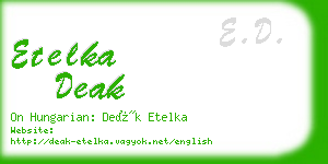 etelka deak business card